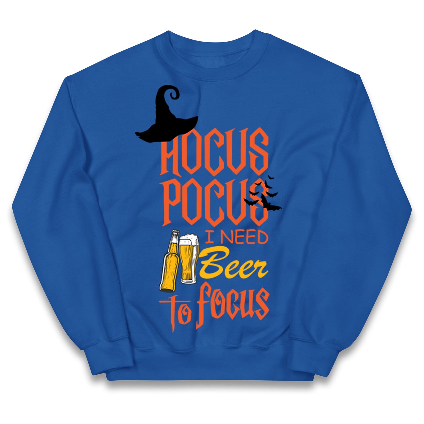 Hocus Pocus I Need Beer To Focus Halloween Jumper

