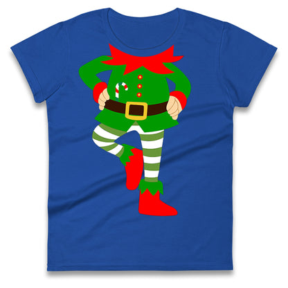 Personalise Christmas Party Wear Elf Womens t shirt