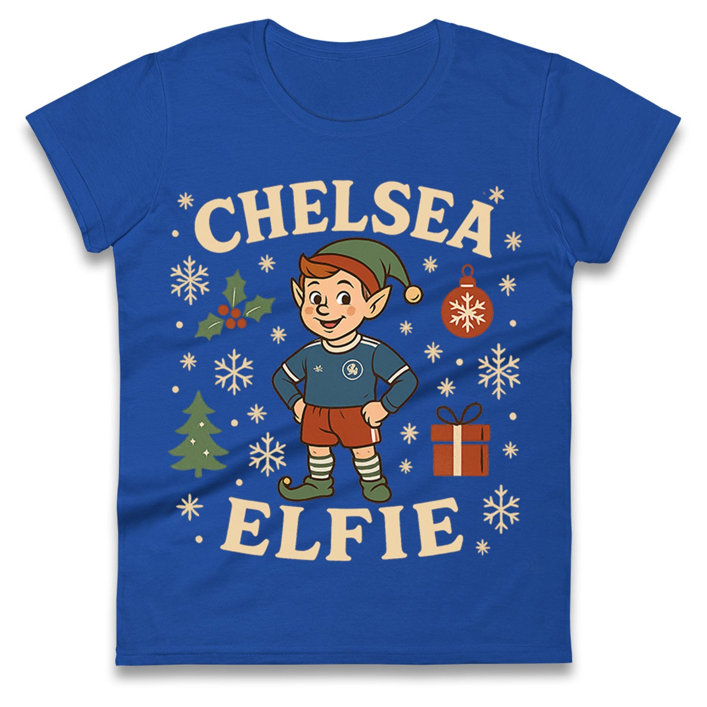 Chelsea FC Christmas Ladies T Shirt
