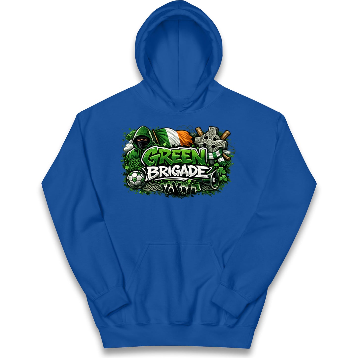 Celtic Green Brigade Football Kids Hoodie 