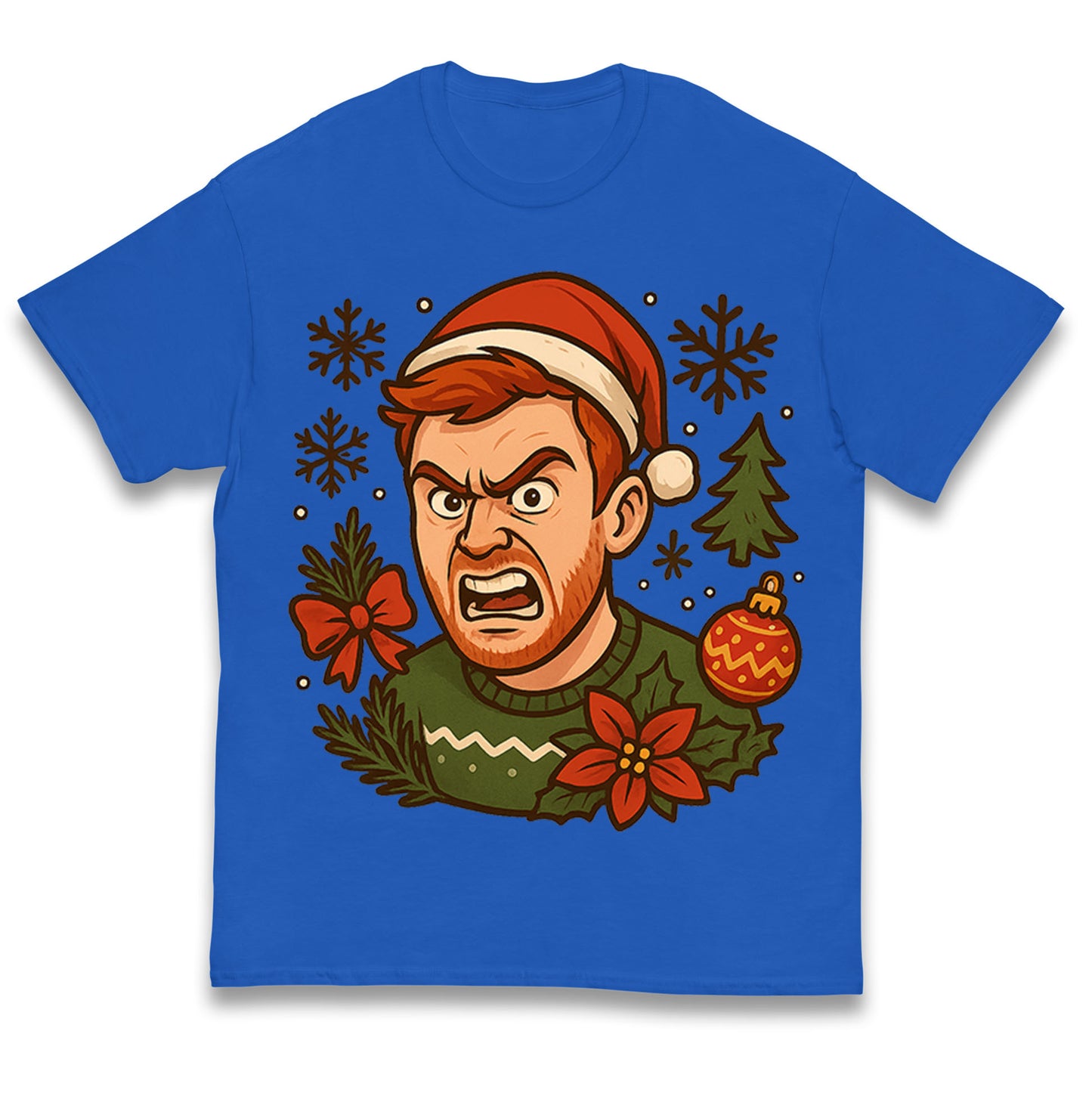 Angry Ginge Christmas Kids T Shirt 