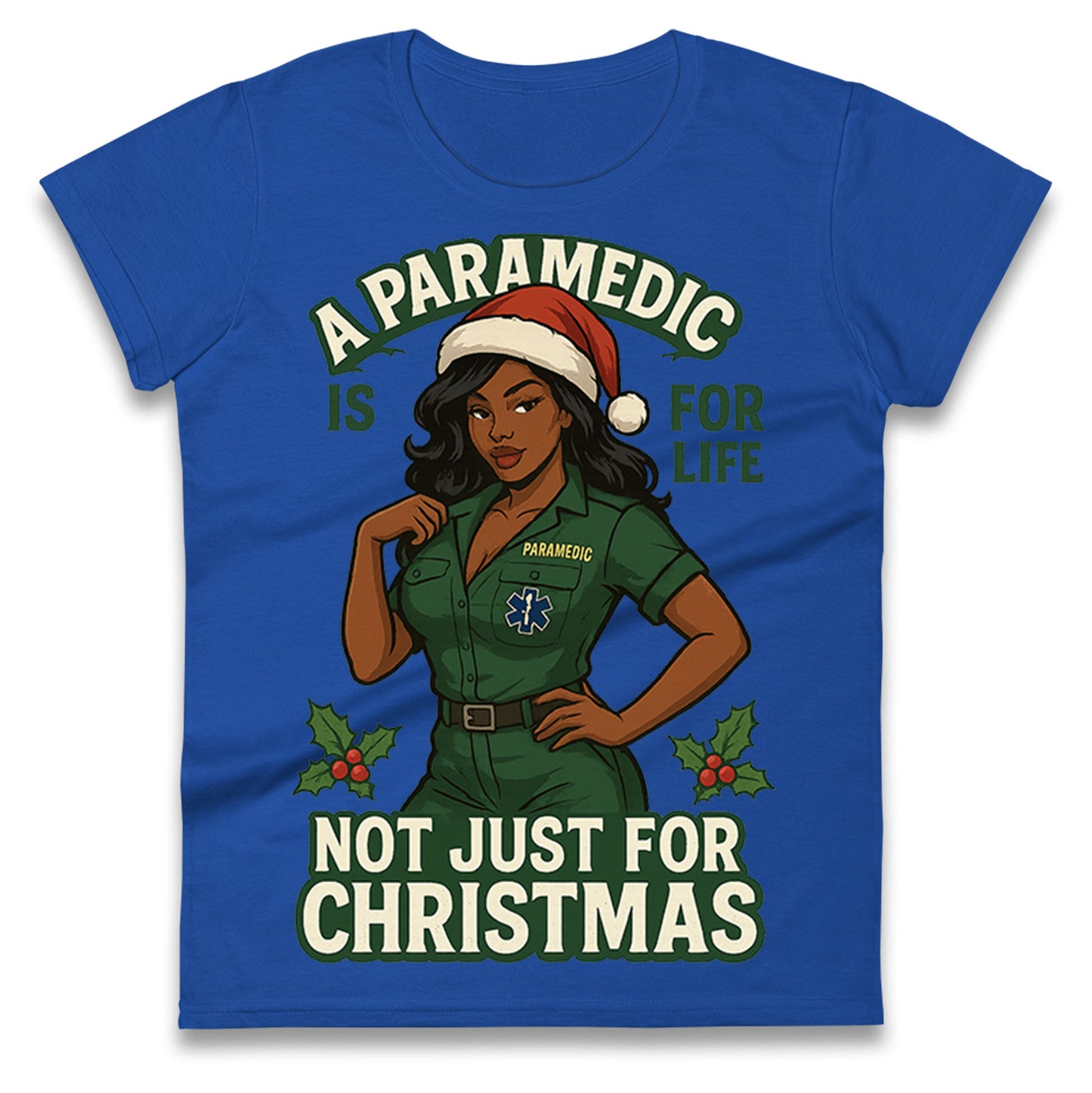 Paramedic Christmas Ladies T Shirt