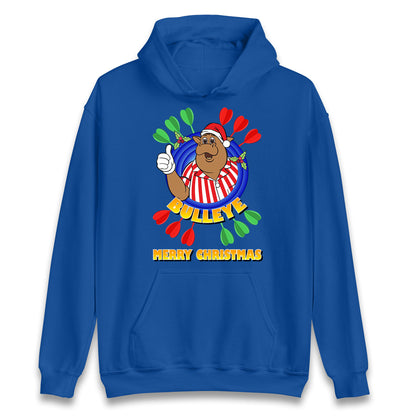 bullseye dartboard christmas hoodie