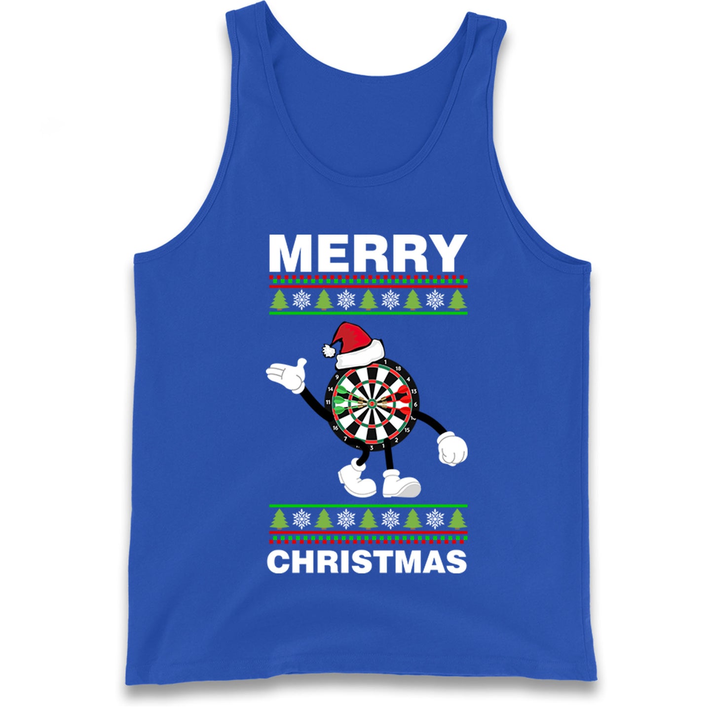 dartboard christmas santa costume tank top
