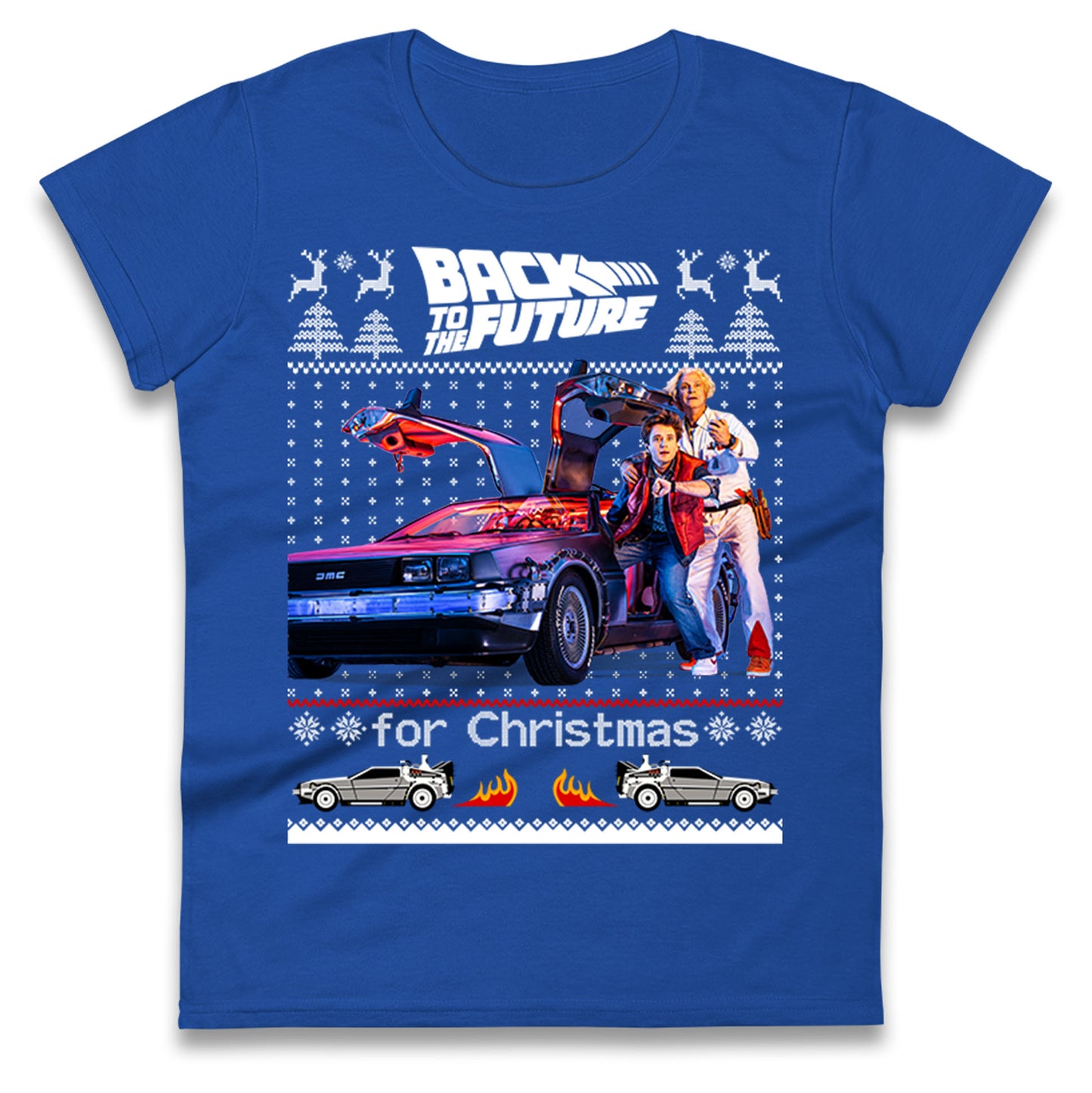 Back To The Future Christmas Ladies T Shirt