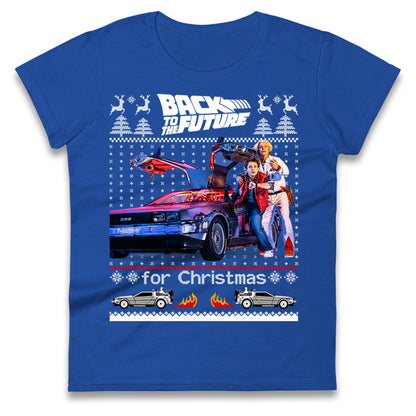 Back To The Future Christmas Ladies T Shirt