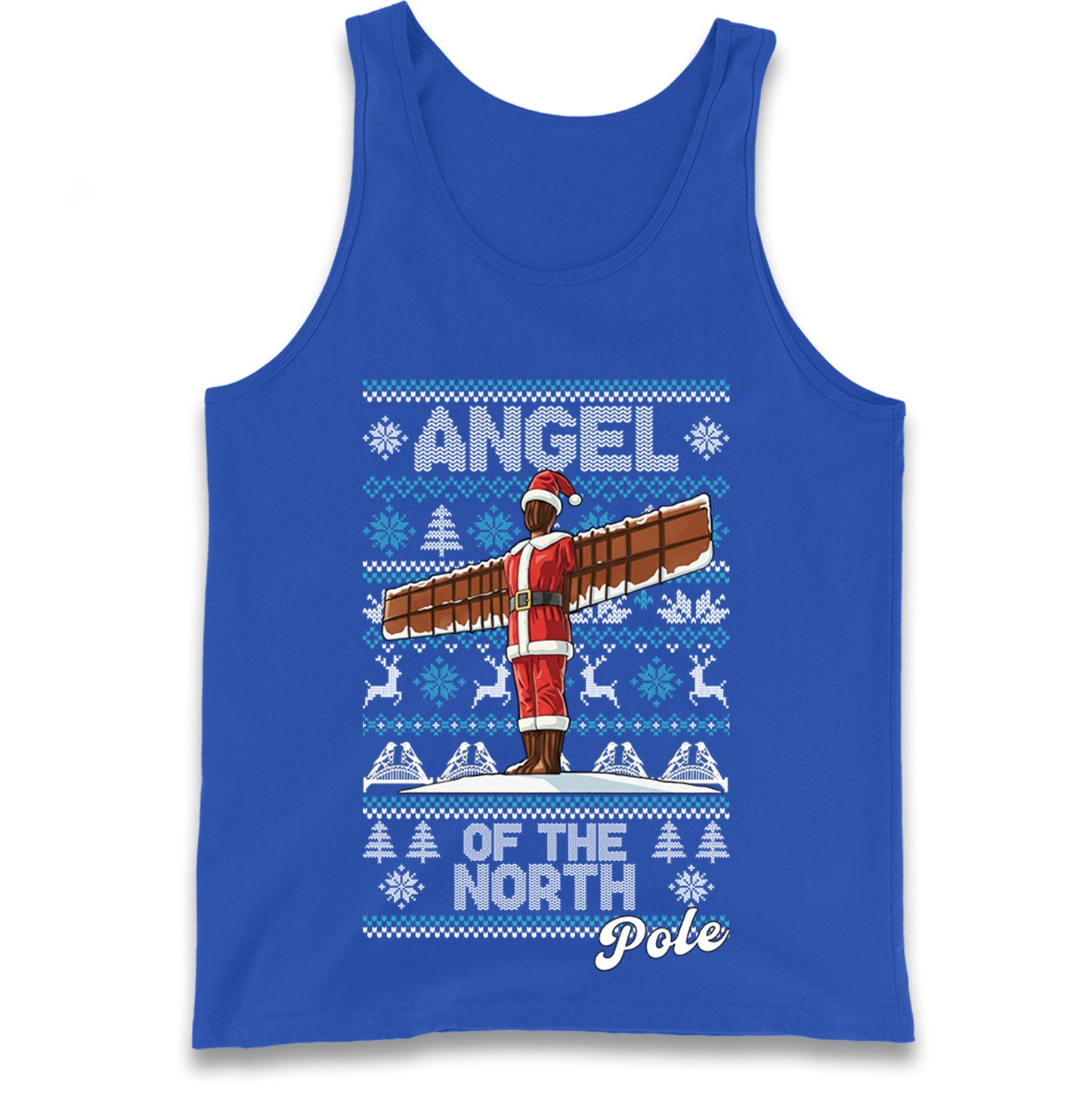 Angel Of The North Pole Christmas Tank Top