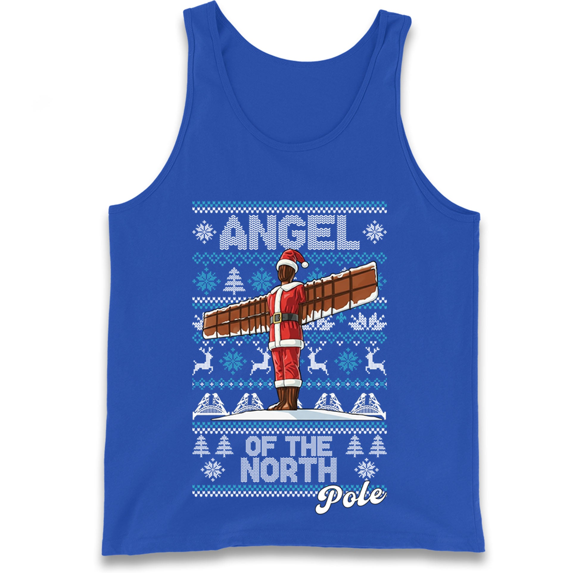 Angel Of The North Pole Christmas Tank Top