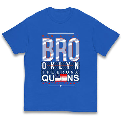 Brooklyn New York State Kids T Shirt