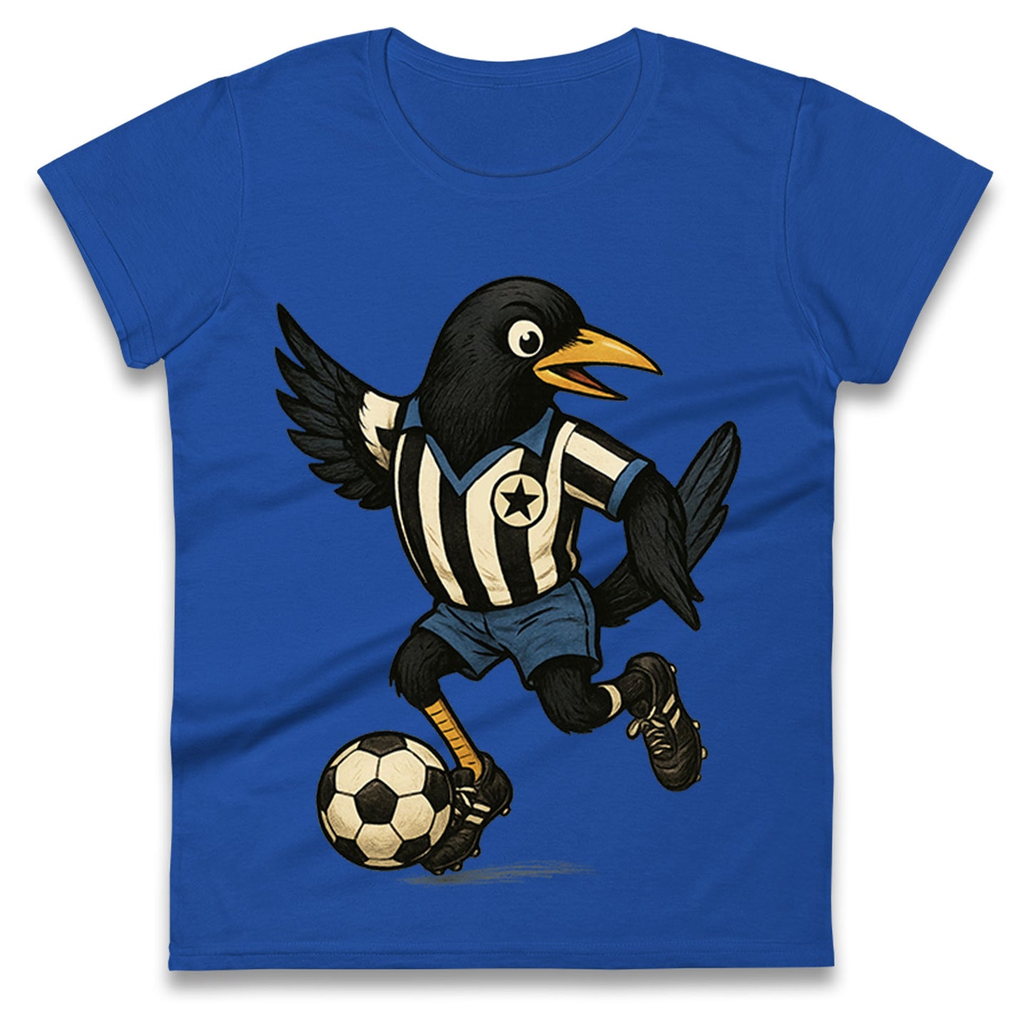 Retro Newcastle United Football Ladies T Shirt 