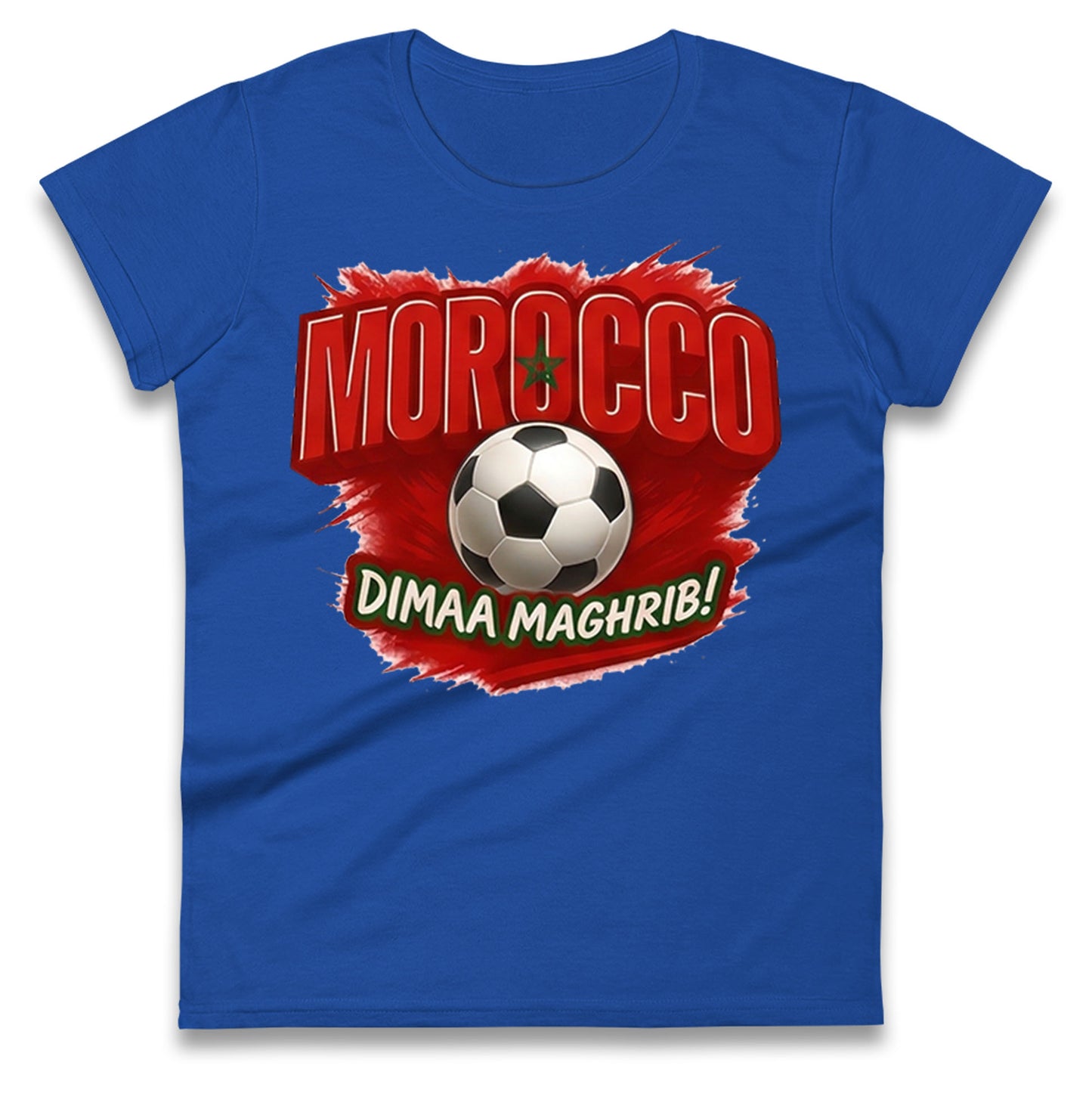 Morocco Retro World Cup Ladies T Shirt