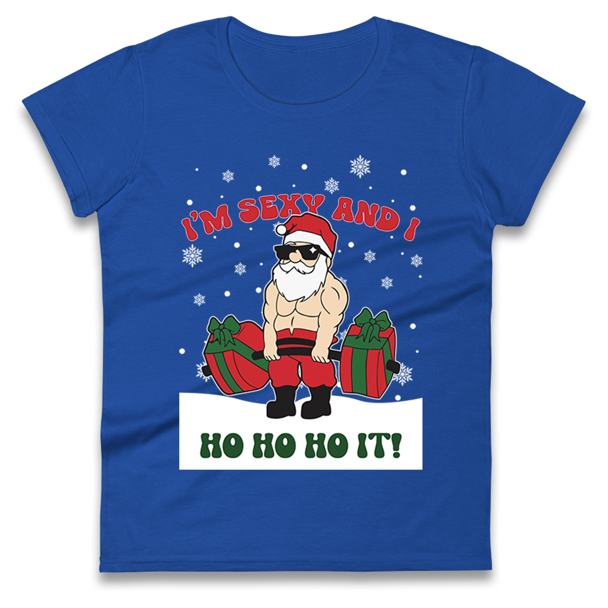 Santa Claus Ho Ho Ho Ladies T Shirt