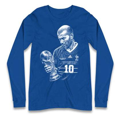 Zidane France Footballer Longsleeve T Shirt