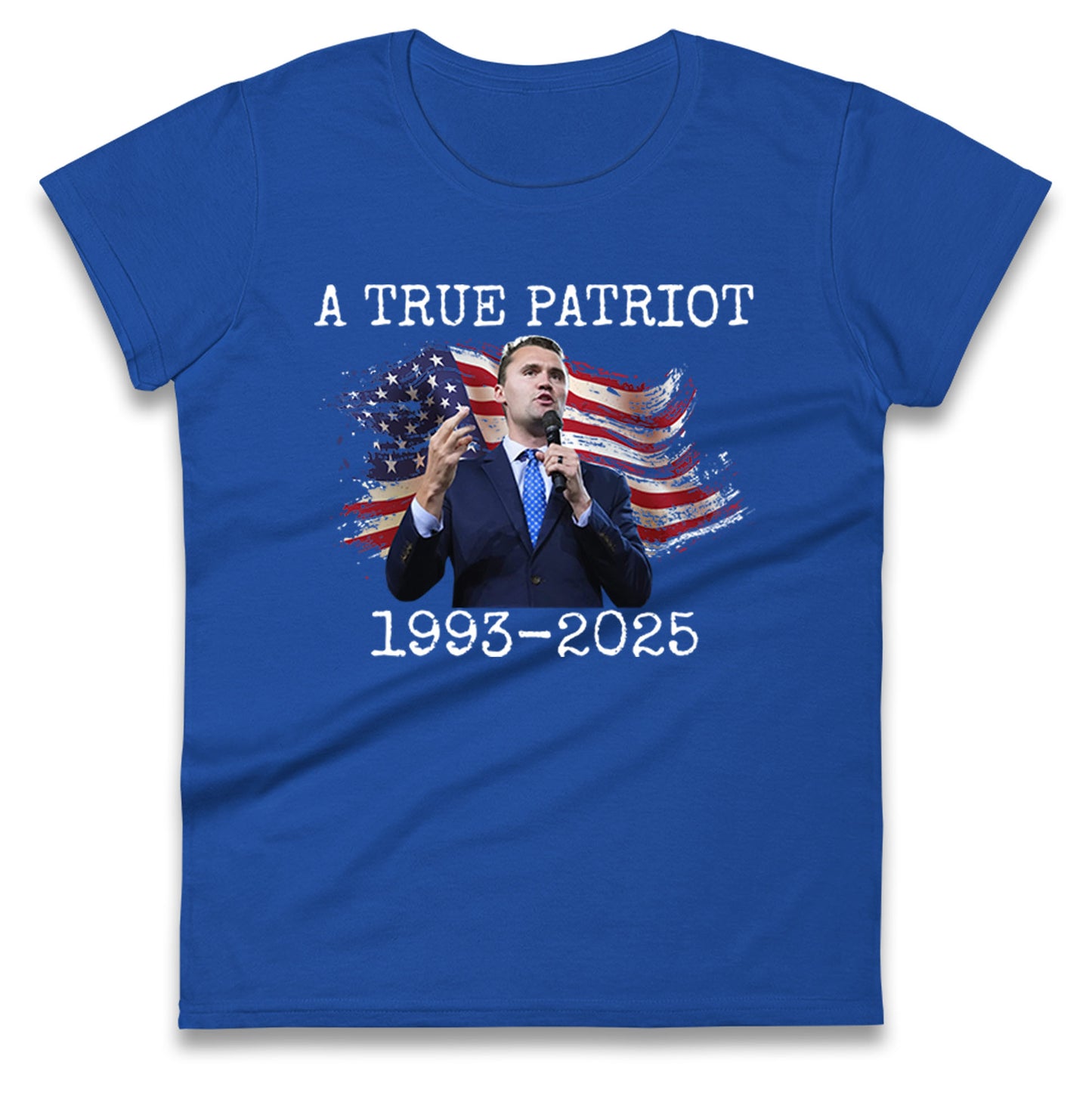 Charlie Kirk Tribute Ladies T Shirt