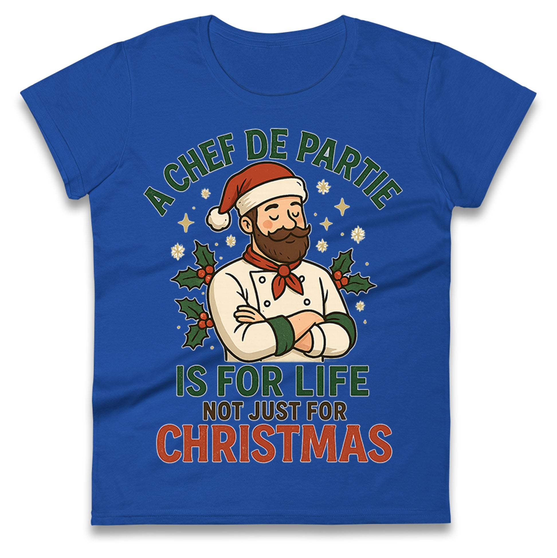 Chef De Partie Christmas Ladies T Shirt