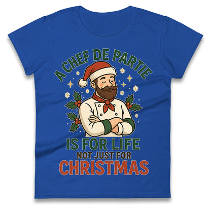 Chef De Partie Christmas Ladies T Shirt
