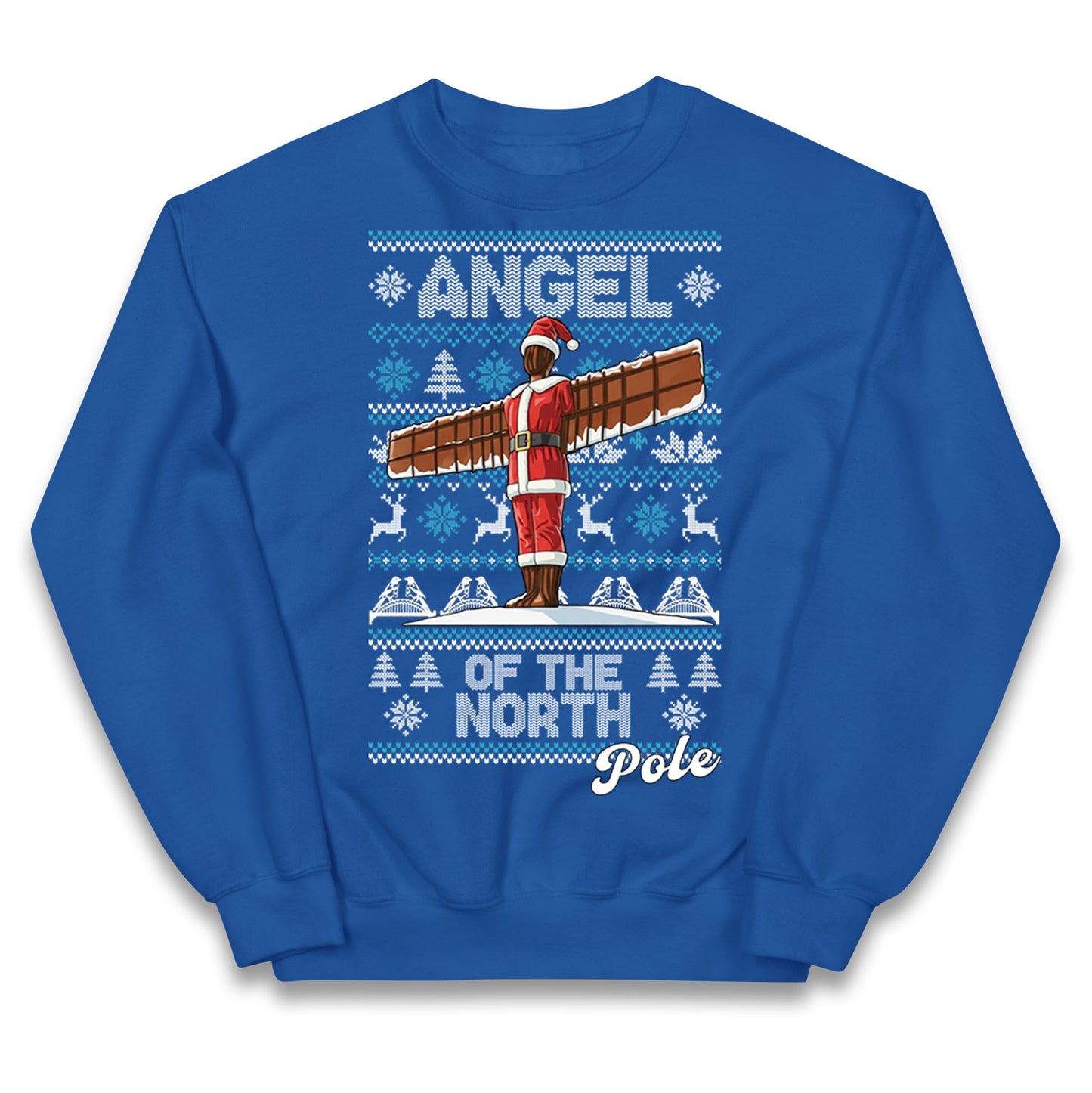 Angel Of The North Pole Christmas Kids Jumper
