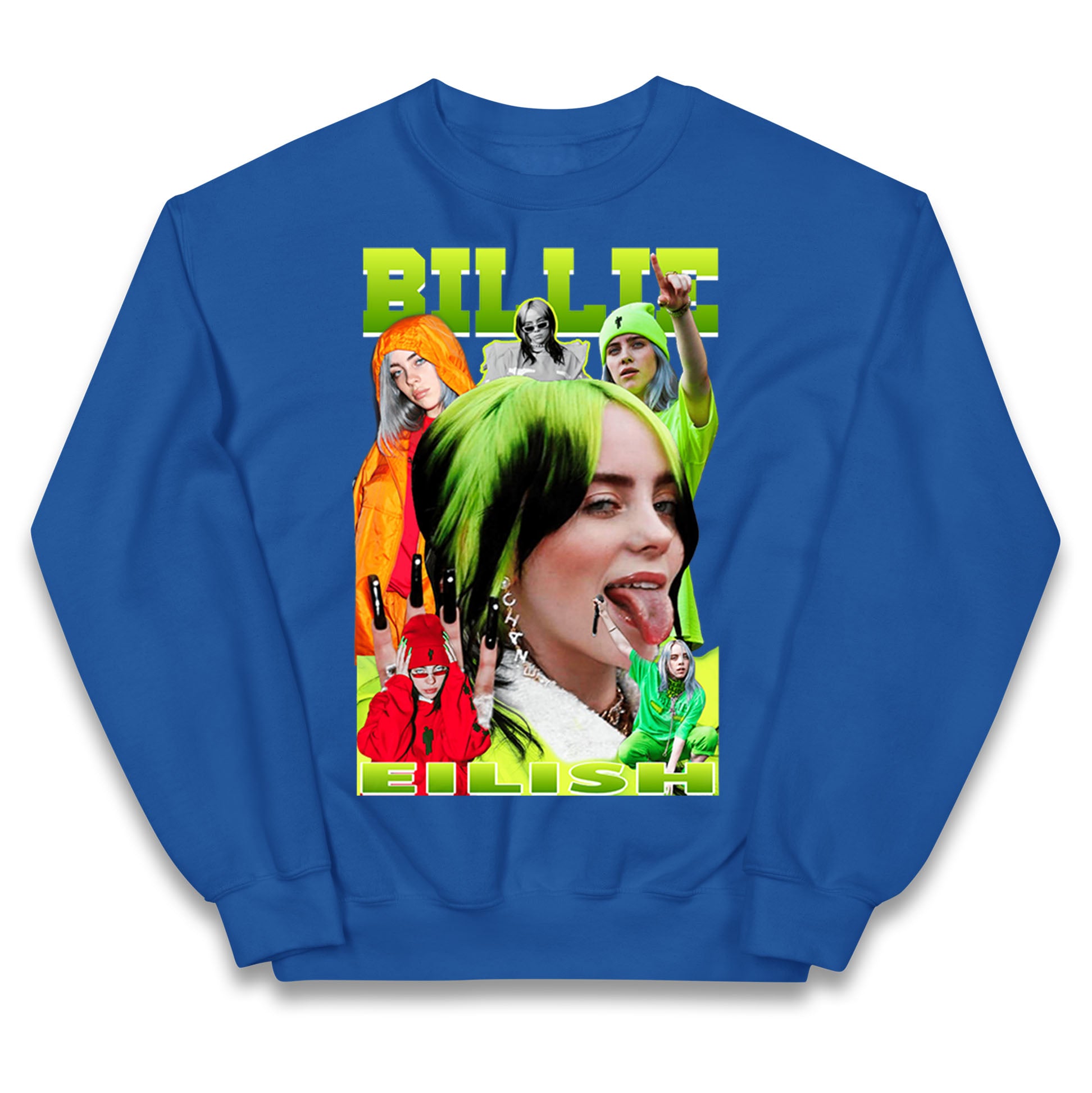 Billie Eilish Green Kids Jumper