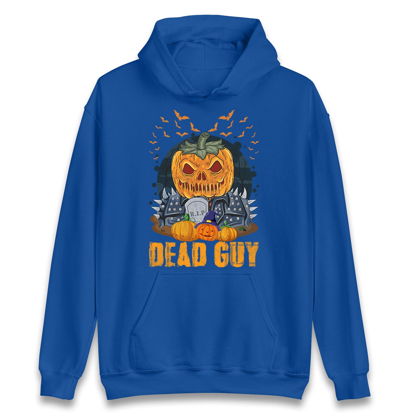 Scary Pumpkin Dead Guy Halloween Hoodie
