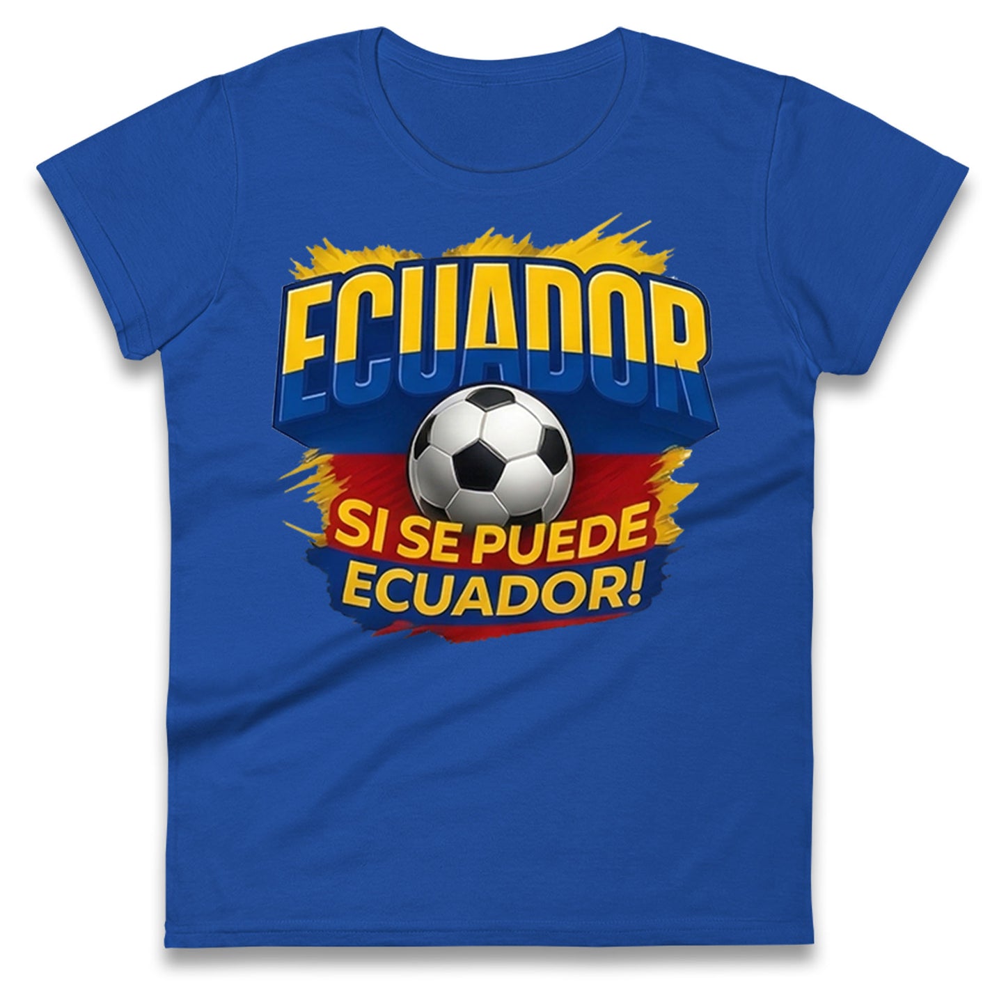 Ecuador Retro World Cup Ladies T Shirt
