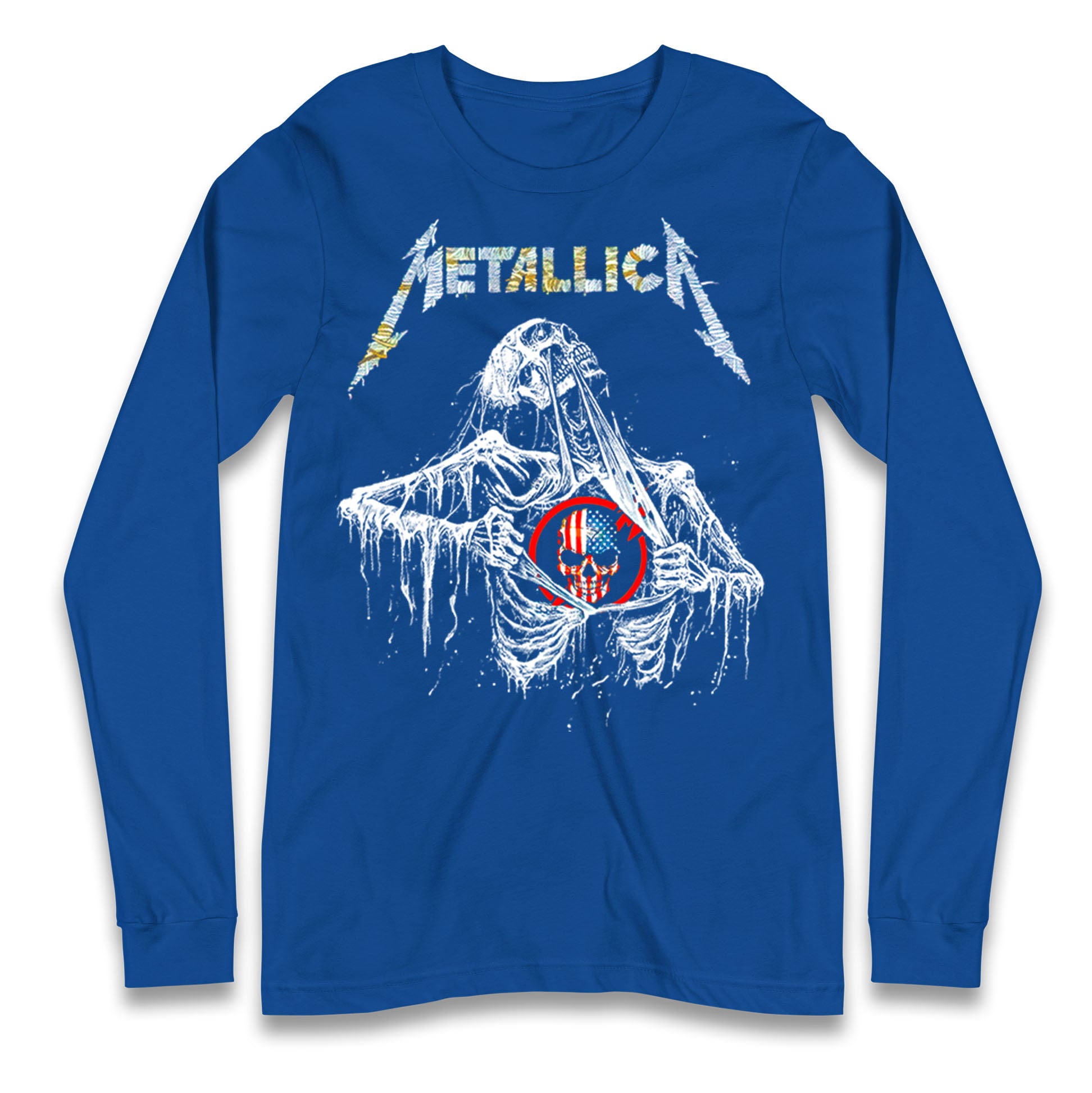 Metallica USA Skull Longsleeve T Shirt