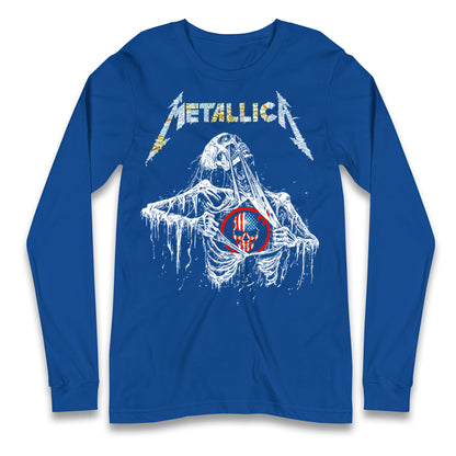 Metallica USA Skull Longsleeve T Shirt