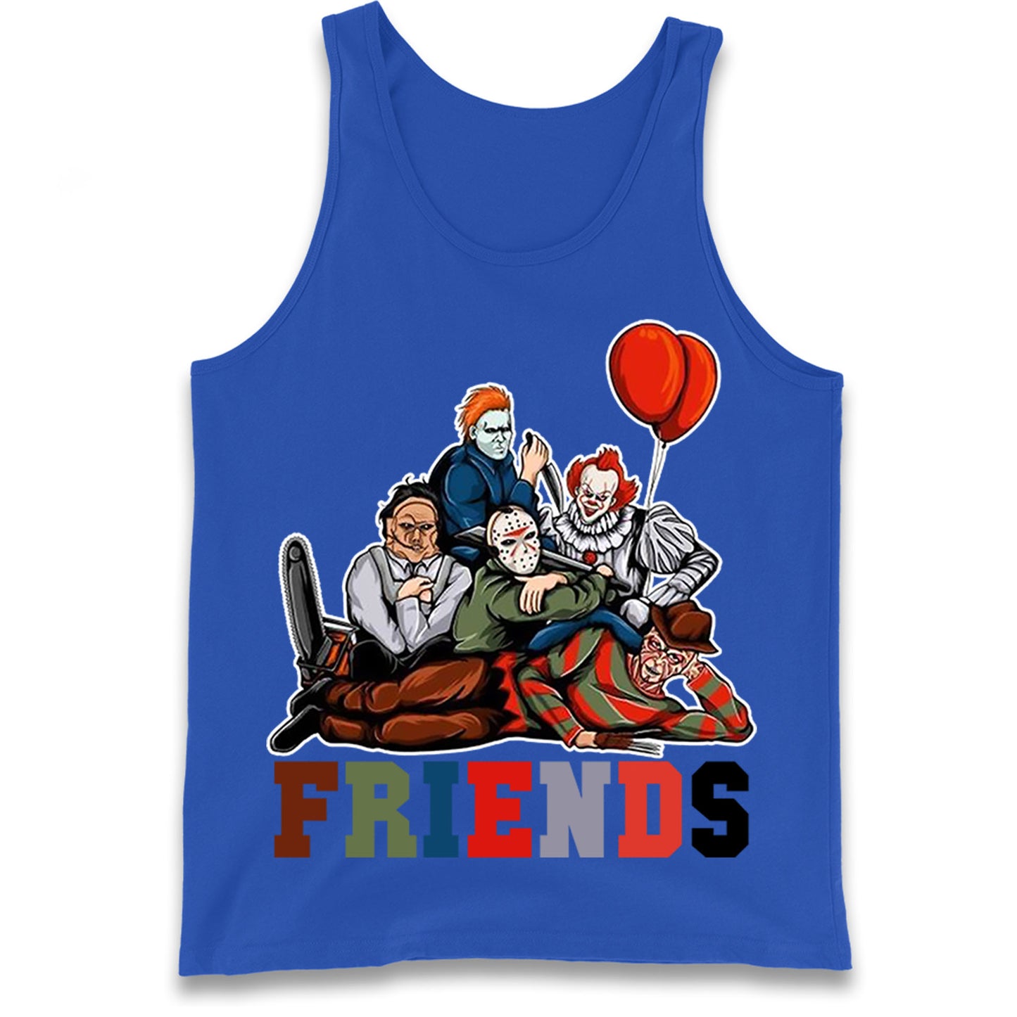 Horror Vintage Characters Friends Tank Top
