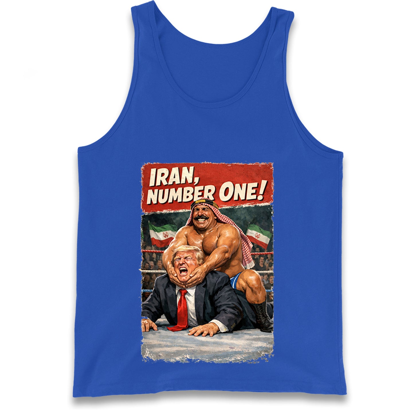 Donald Trump Iron Sheik Iran Wrestling Tank Top