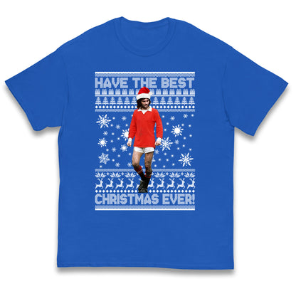 Christmas George Best Kids T Shirt