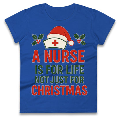 Nursing Christmas Ladies T Shirt