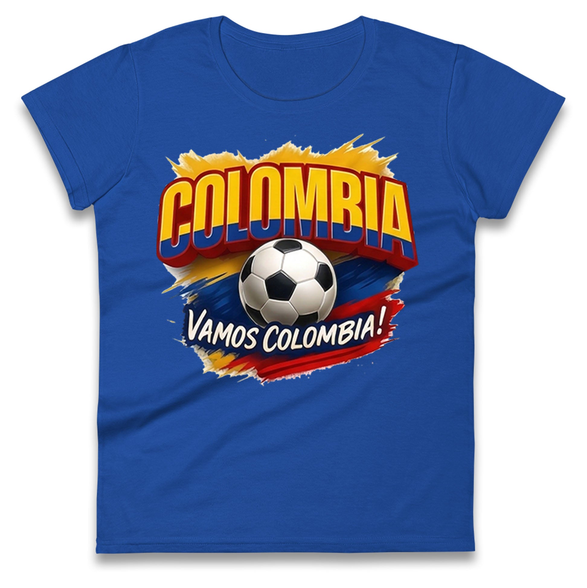 Colombia Retro World Cup Ladies T Shirt