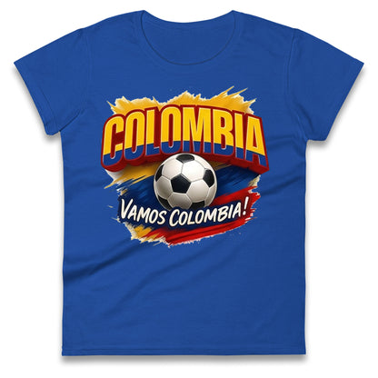 Colombia Retro World Cup Ladies T Shirt