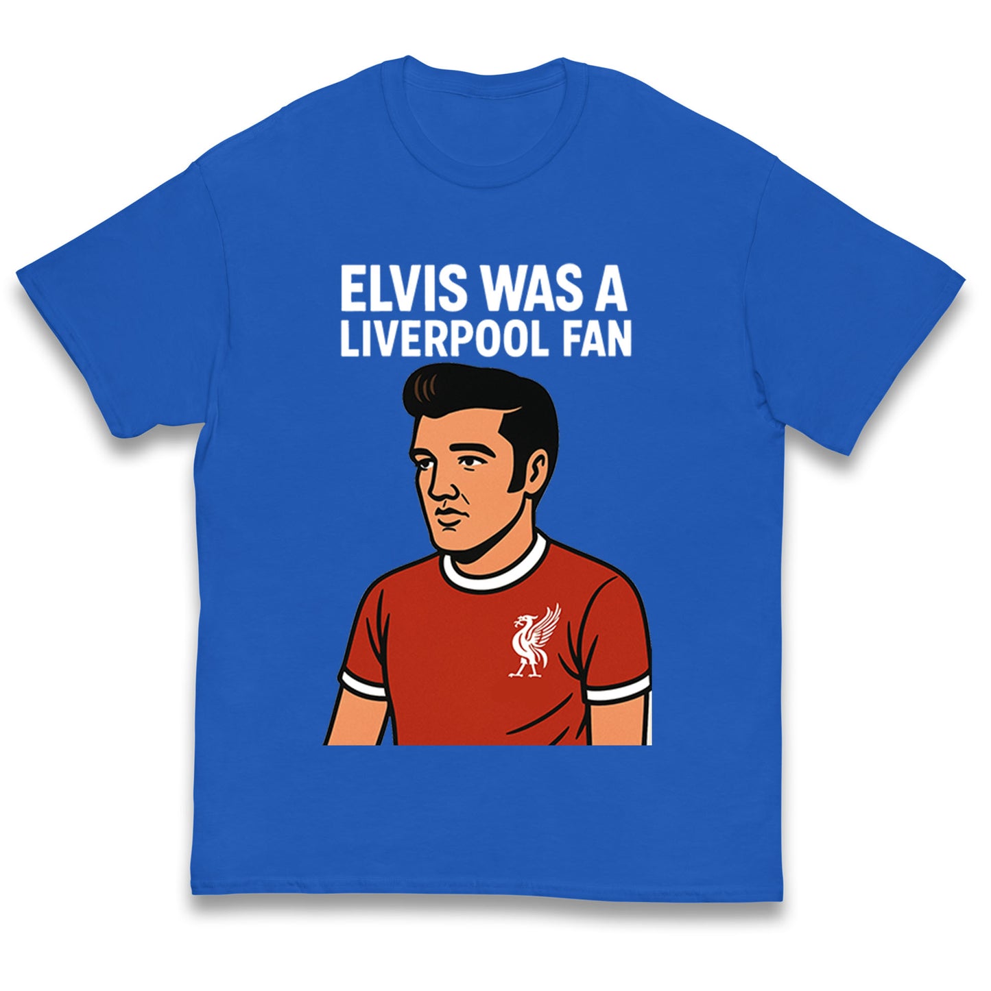 Elvis Was A Liverpool Fan Kids T Shirt