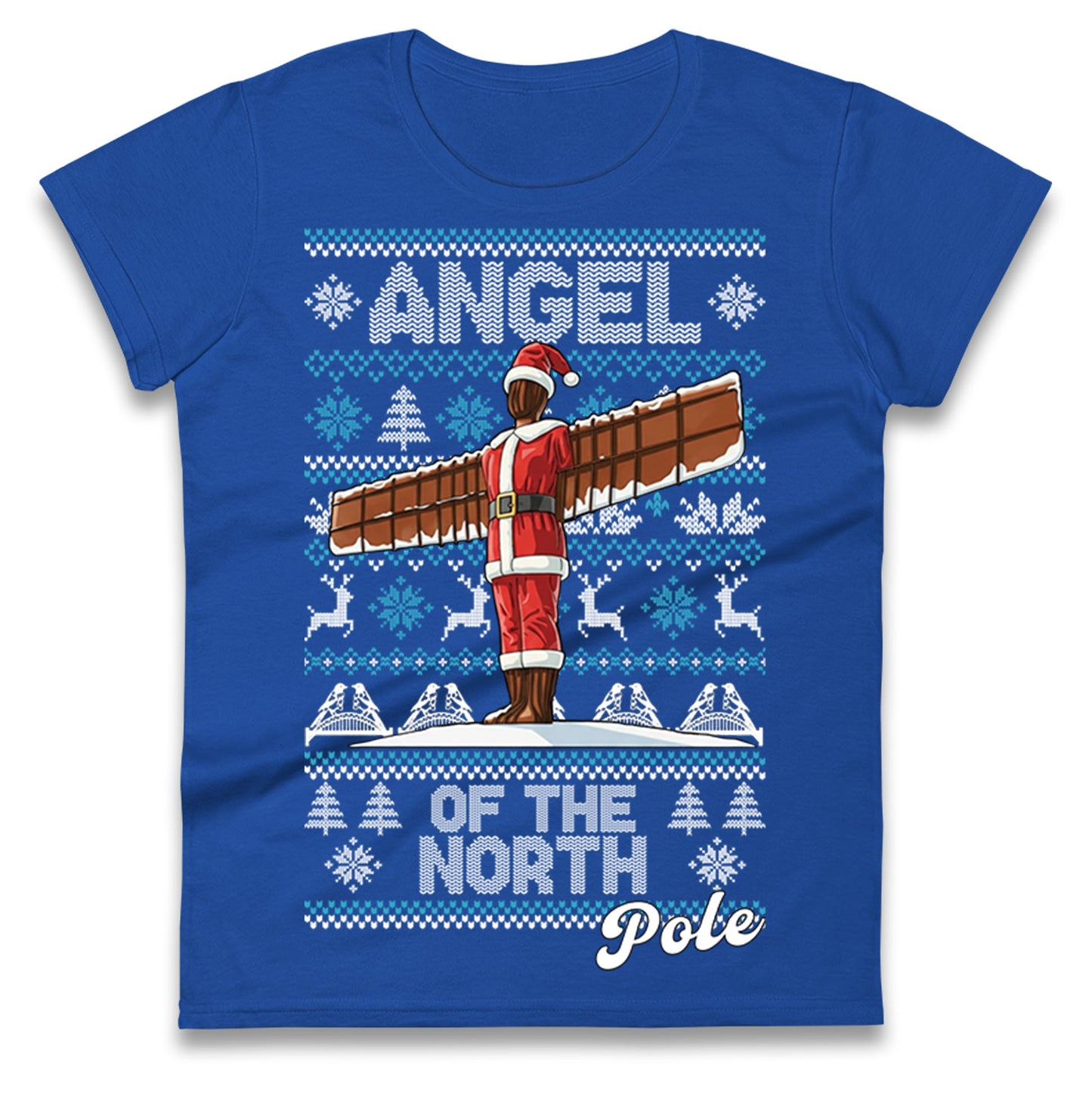Angel Of The North Pole Christmas Ladies T Shirt