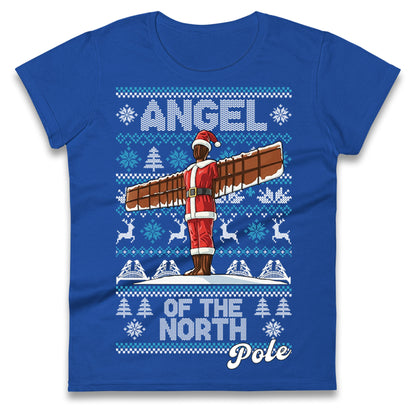 Angel Of The North Pole Christmas Ladies T Shirt