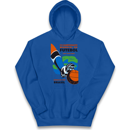 Brasil 1950 Retro World Cup Kids Hoodie
