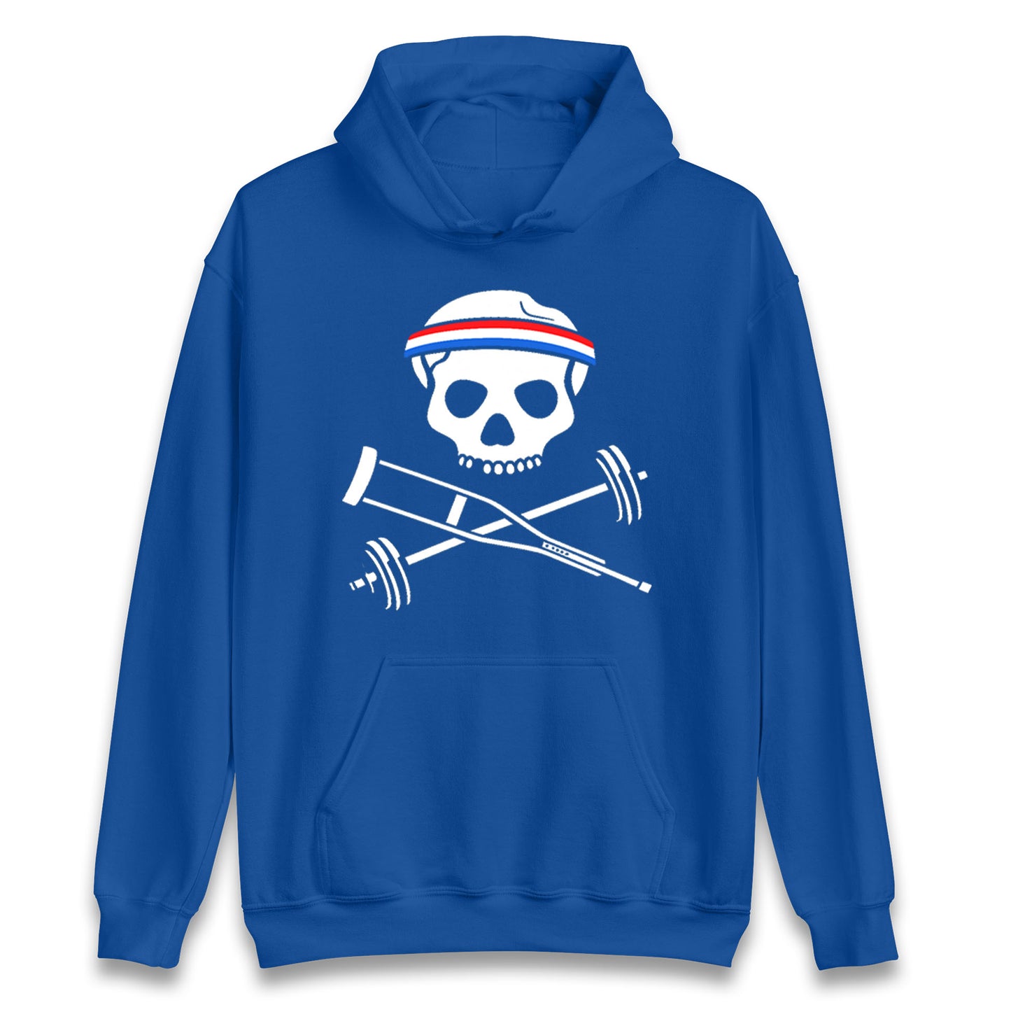 Johnny Knoxville Crutch Barbell and Bones Hoodie