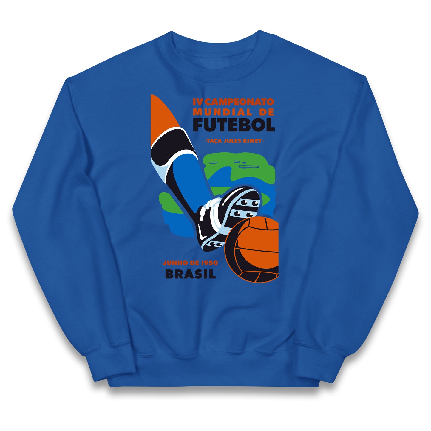 Brasil 1950 Retro World Cup Kids Jumper