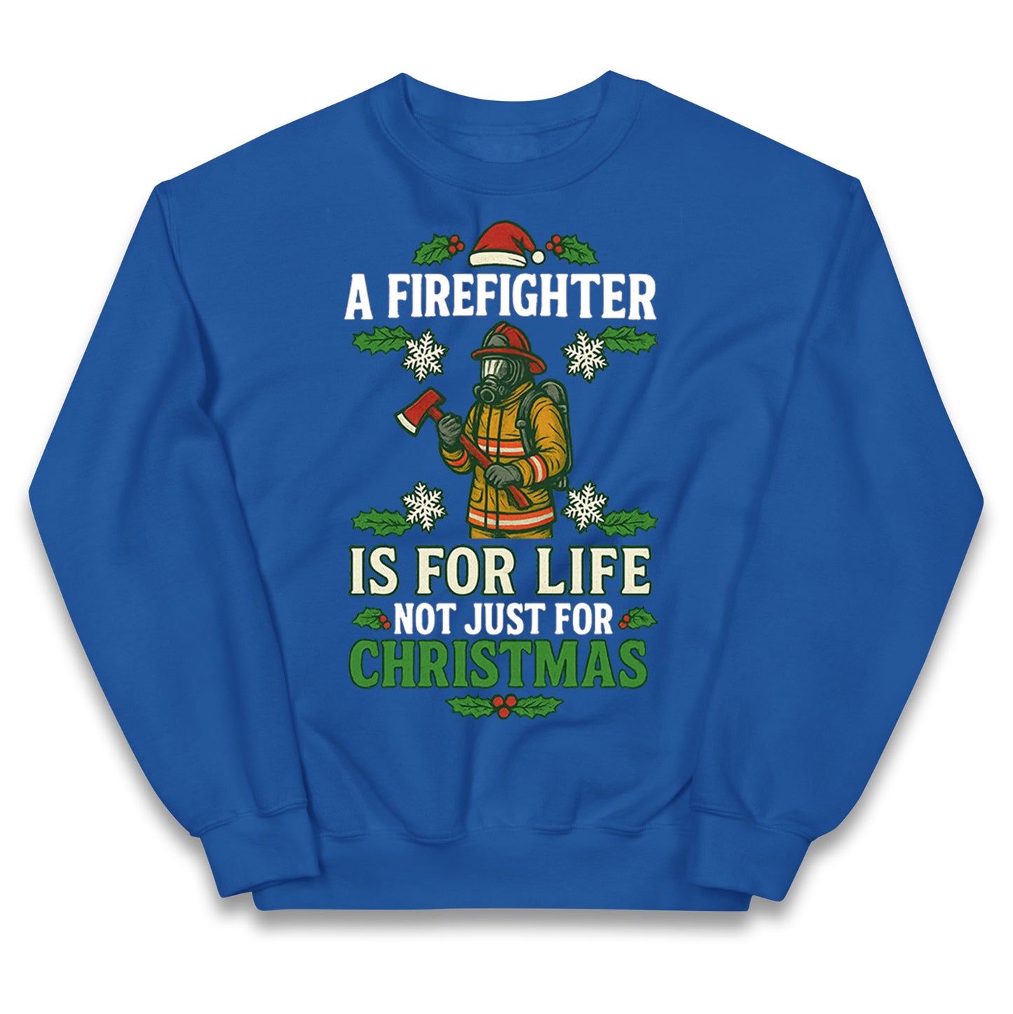 Firefighter Christmas Kids Jumper