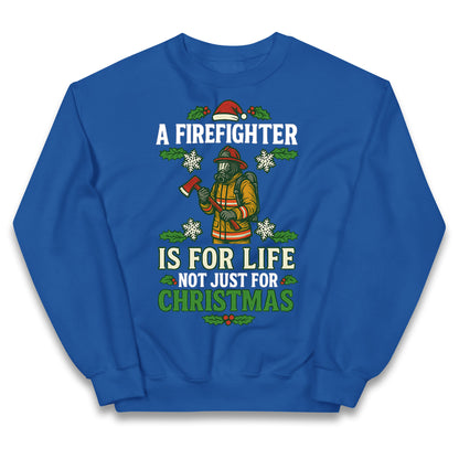 Firefighter Christmas Kids Jumper