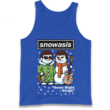 Funny Snowasis Might Sleigh Xmas Music Band  Tank Top