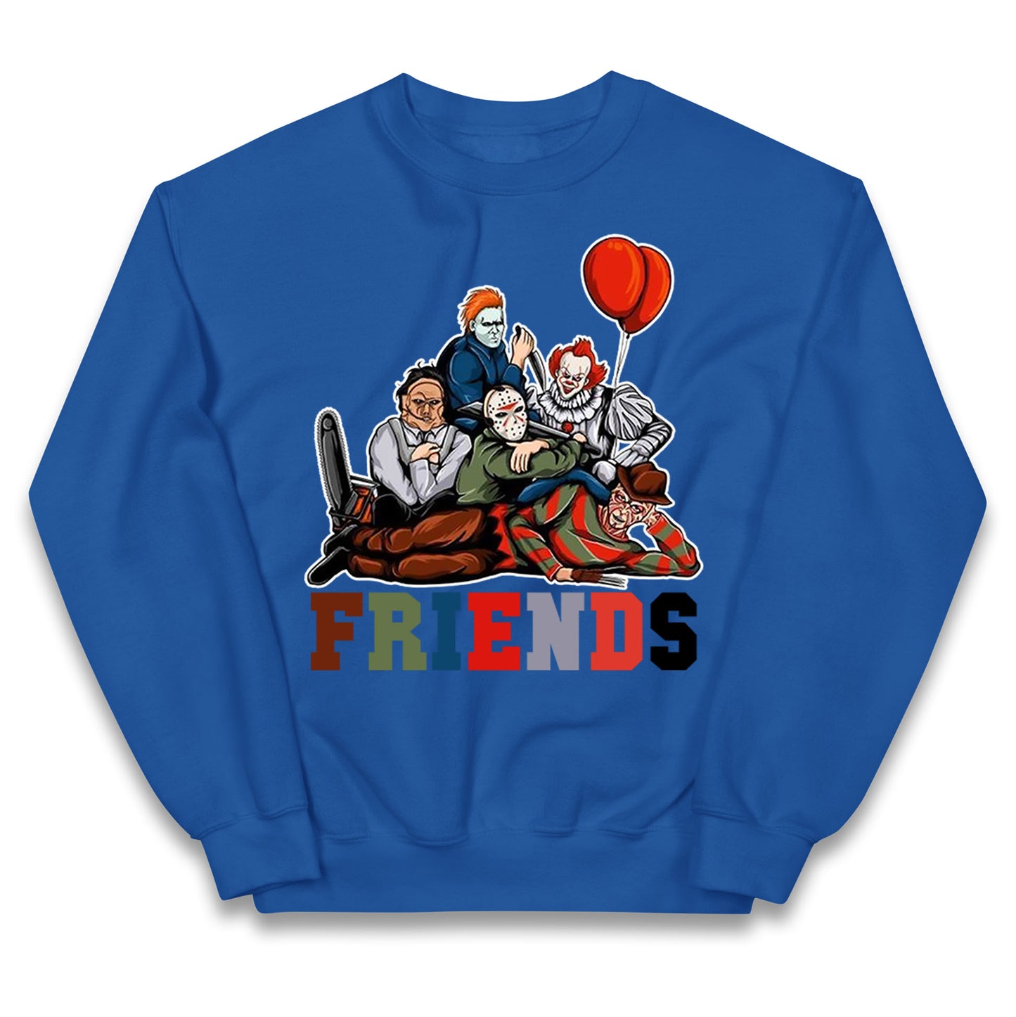 Horror Vintage Characters Friends Halloween Jumper
