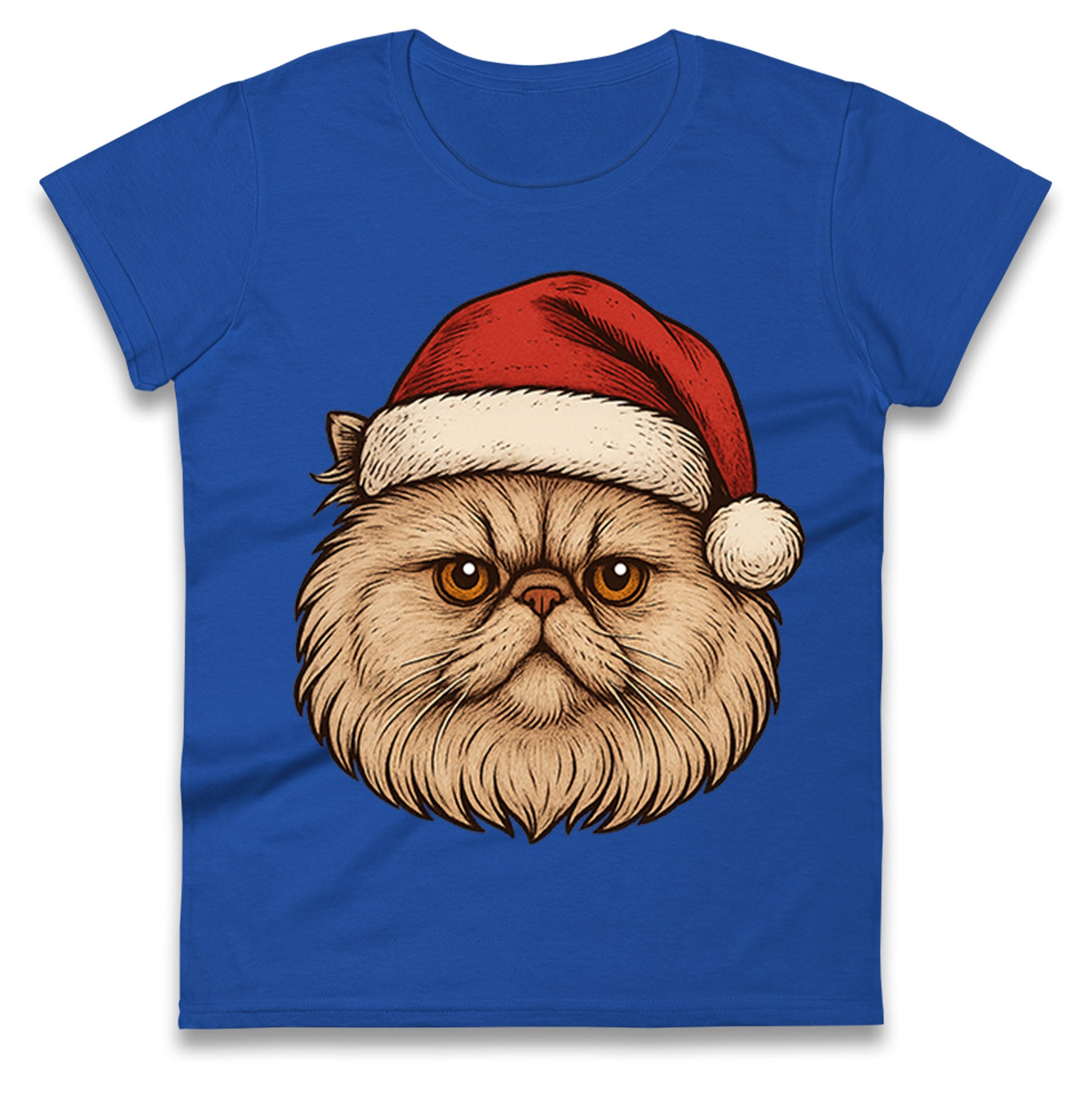 Persian Cat Christmas Ladies T Shirt