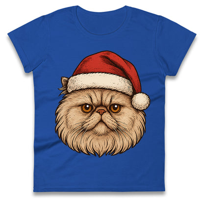 Persian Cat Christmas Ladies T Shirt