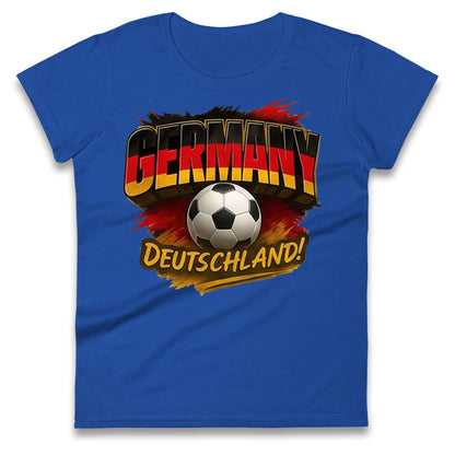 Germany Retro World Cup Ladies T Shirt