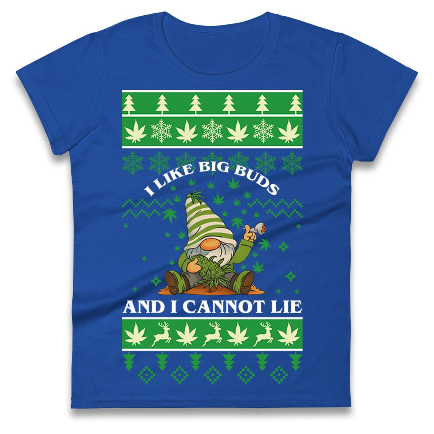 Cannabis Christmas Ladies T Shirt
