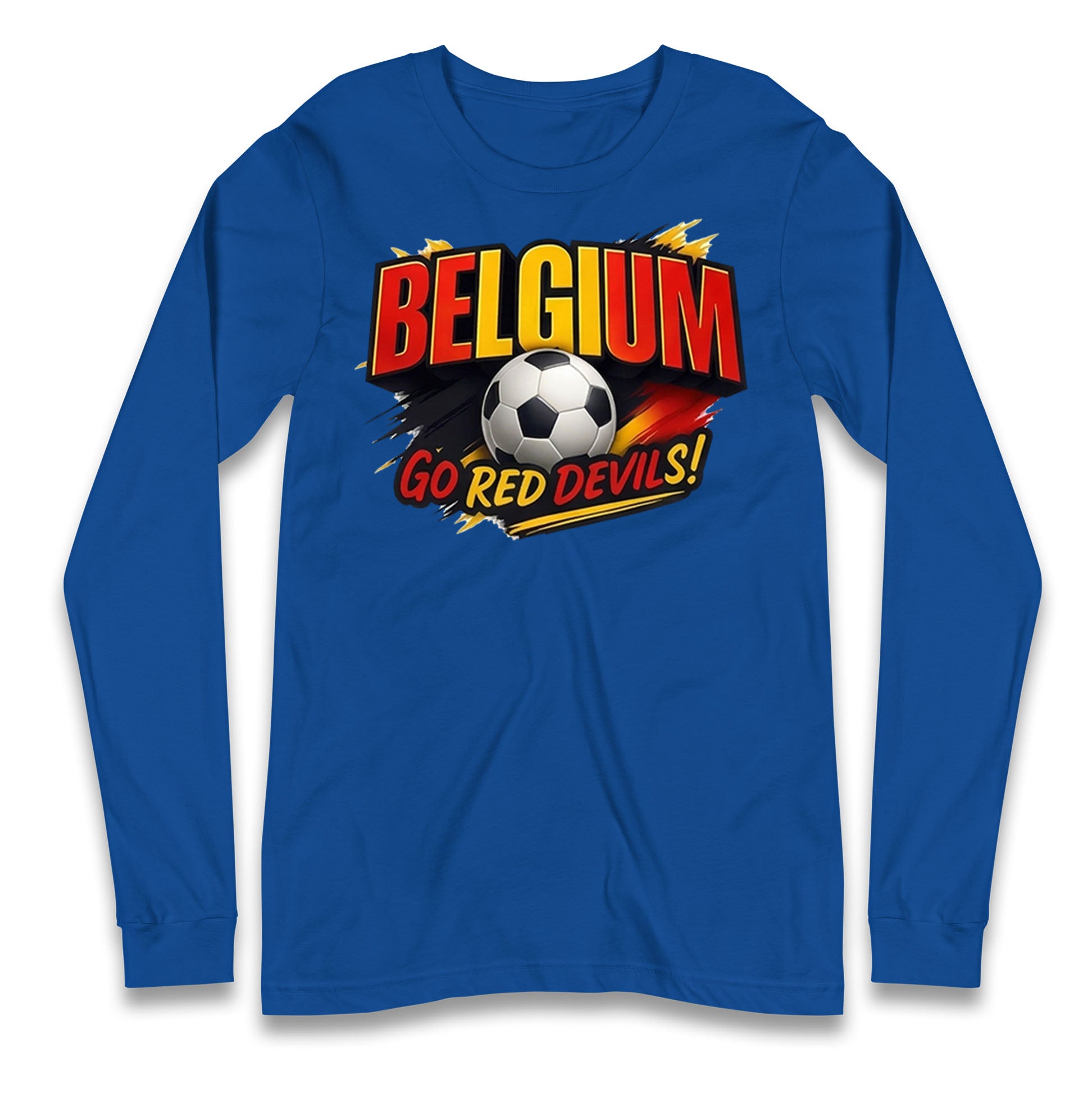 Belgium Retro Football Longsleeve T Shirt