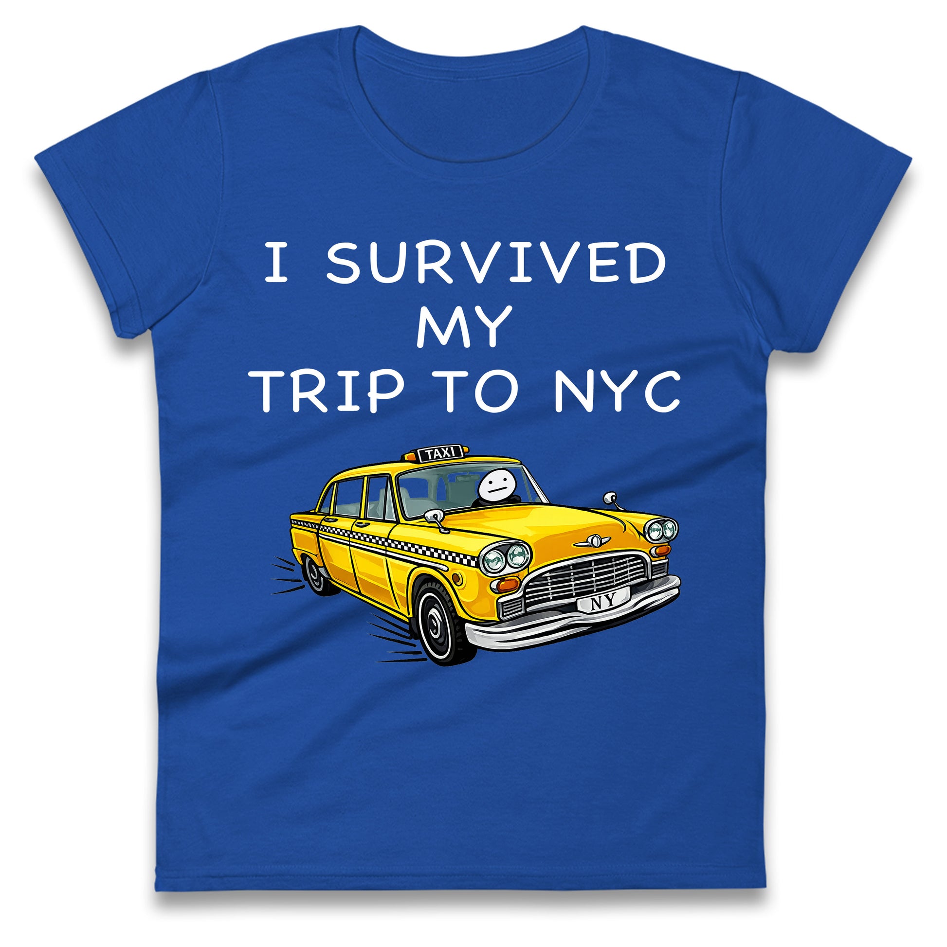 I Survived My Trip To NYC Yellow Taxi Ladies T Shirt