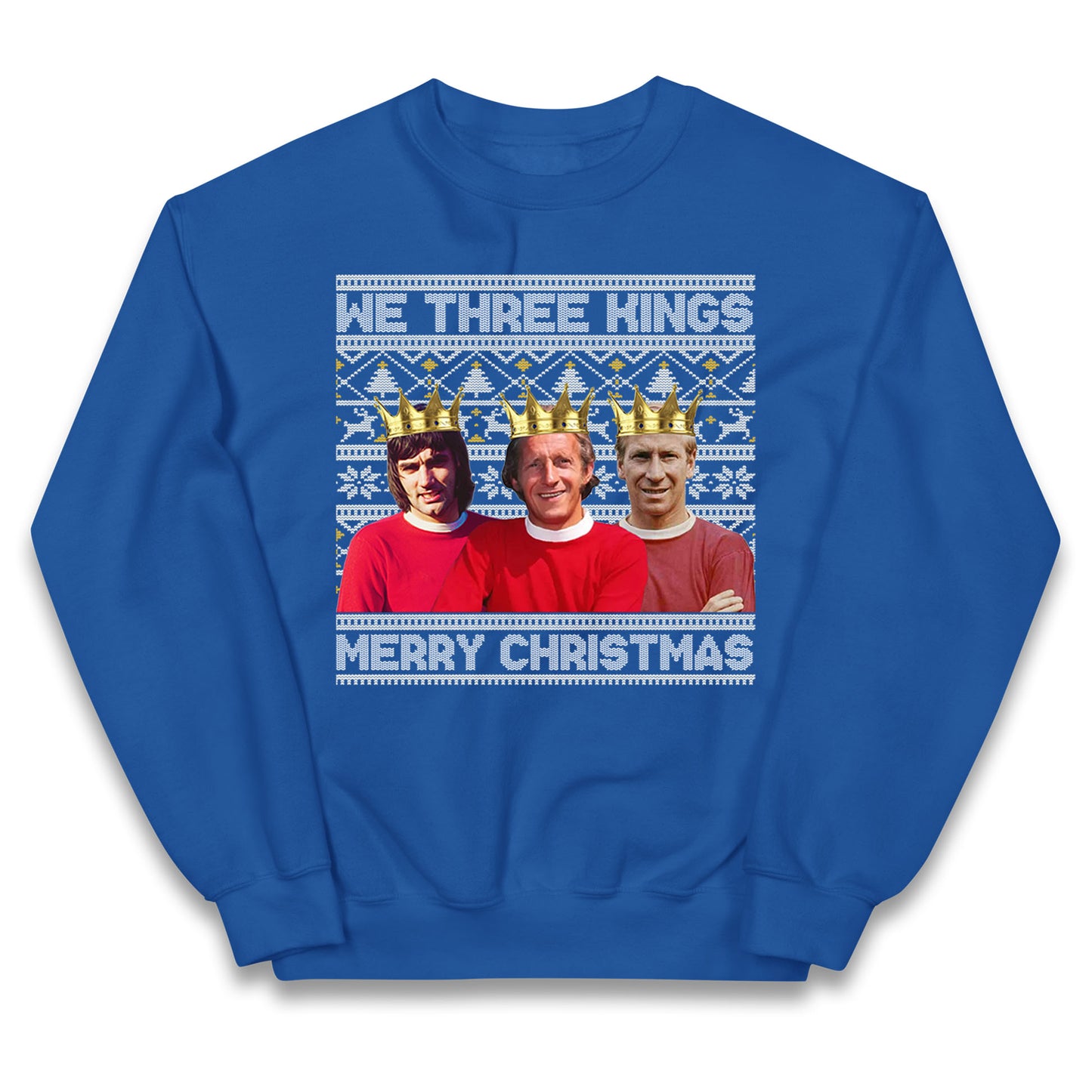 denis law bobby charlton george best christmas jumper