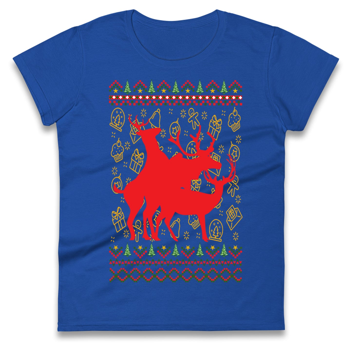 Reindeer Making Fun Christmas T Shirt